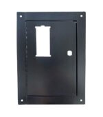 Puerta metálica corta de acero negro